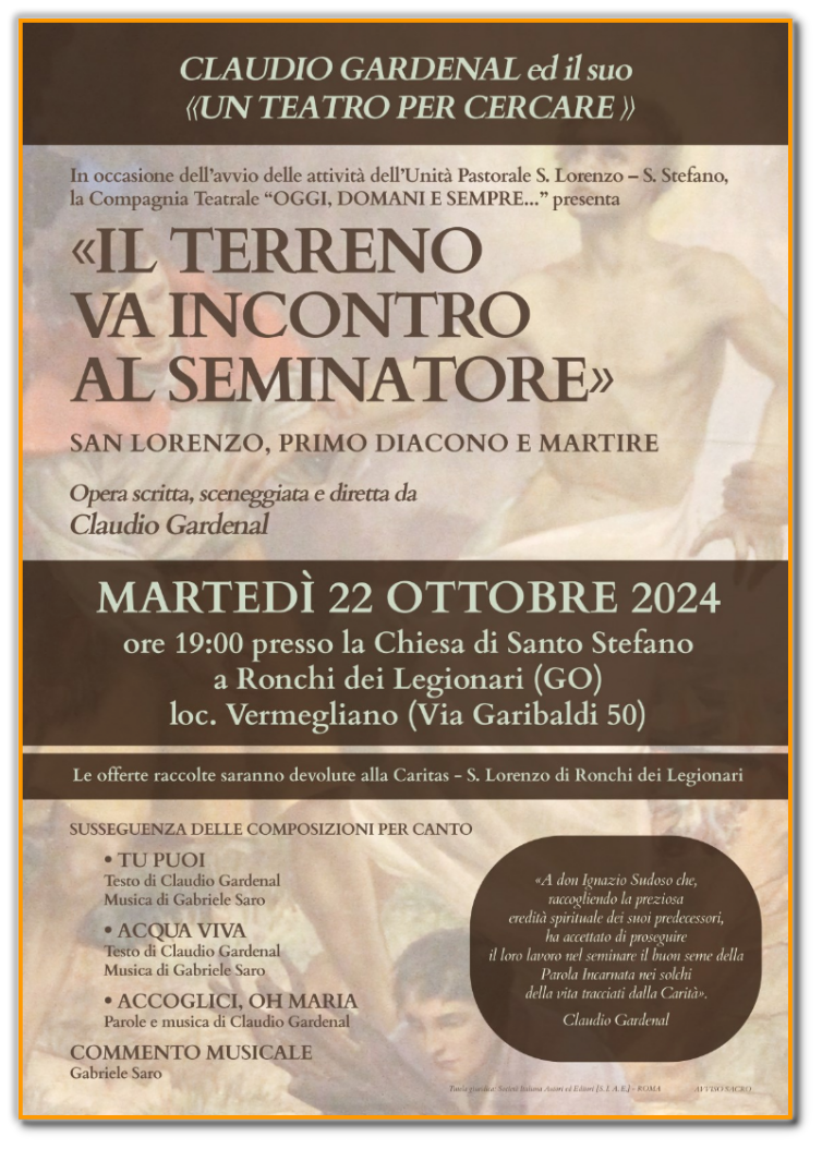 Il terreno va incontro al Seminatore