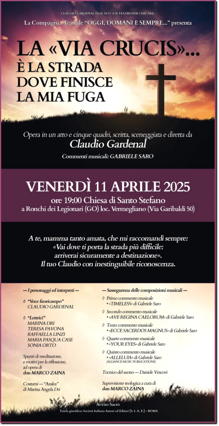 LA "VIA CRUCIS"... è la strada dove finisce la mia fuga